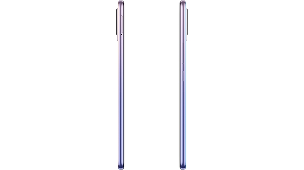 Điện thoại Vivo V20 (8GB/128GB) Xanh hồng mặt cạnh bên