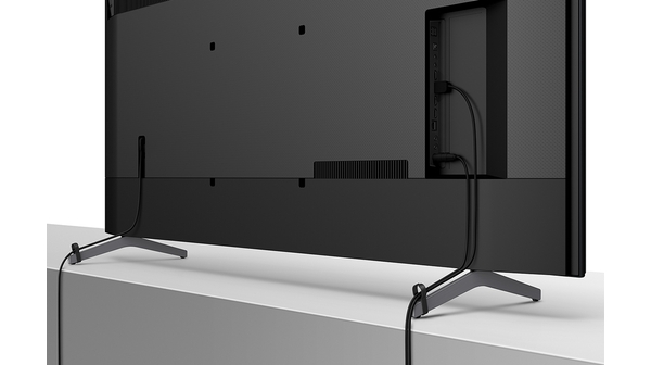 Android Tivi Sony 4K 75 inch KD-75X8050H VN3 chân đế mặt sau, giấu dây