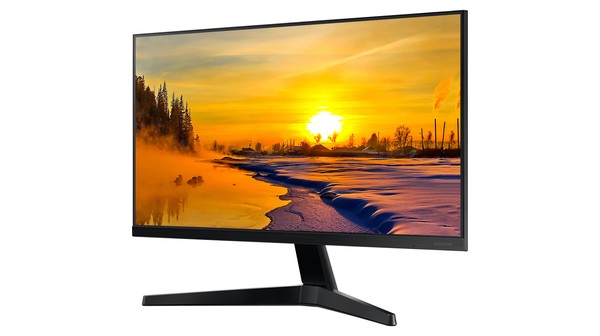 Màn hình Samsung 24 inch LF24T350FHEXXV mặt chính diện nghiêng phải