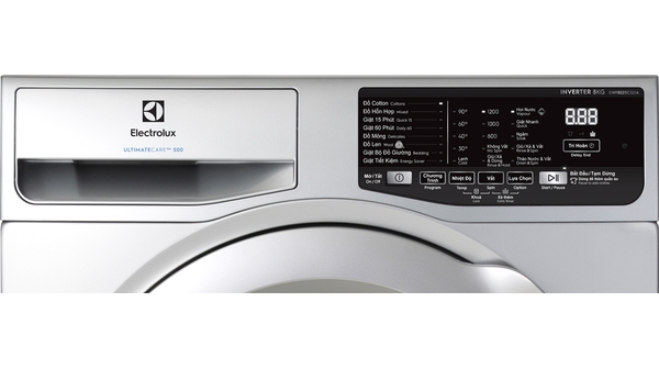 Máy giặt Electrolux Inverter 8 kg EWF8025CQSA bảng điều khiển