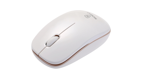 Chuột không dây Micropack MP-791W Trắng mặt nghiêng trái