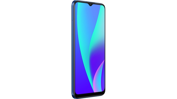 Điện thoại Realme C15 Xanh Hải Dương mặt nghiêng trái