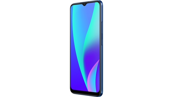 Điện thoại Realme C15 Xanh Hải Dương mặt nghiêng phải