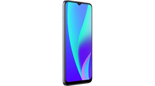 Điện thoại Realme C15 Bạc Hải Âu mặt nghiêng phải