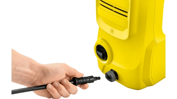 Máy phun xịt rửa áp lực cao Karcher K2 Compact dây áp lực tháo lắp vào máy và súng phun