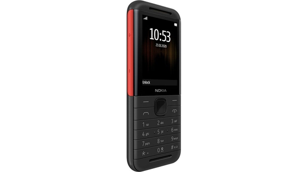 Điện thoại Nokia 5310 Đen Đỏ 2020 mặt nghiêng phải