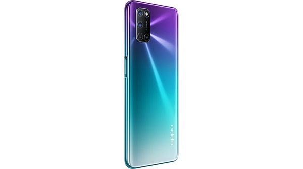 Điện thoại OPPO A92 Tím mặt lưng nghiêng trái