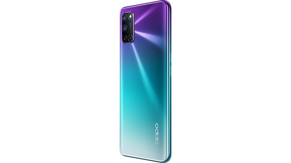 Điện thoại OPPO A92 Tím mặt lưng nghiêng phải