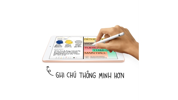 Máy tính bảng iPad 10.2 inch Wifi 128GB MYLF2ZA/A Vàng (2020) ghi chú thông minh