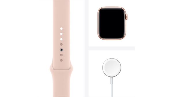 Apple Watch S6 LTE 44mm Vỏ nhôm Dây cao su Hồng bộ sản phẩm