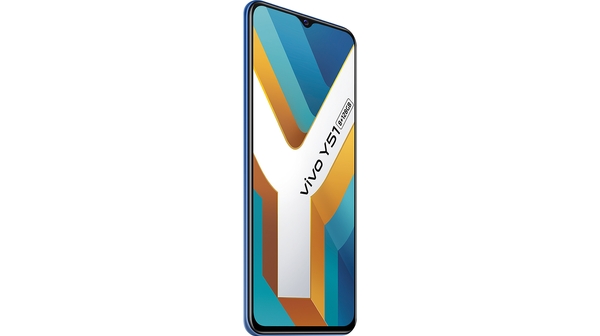 Điện thoại Vivo Y51 8GB/128GB Xanh dương mặt chính diện nghiêng trái
