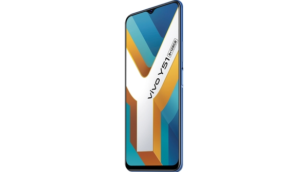Điện thoại Vivo Y51 8GB/128GB Xanh dương mặt chính diện nghiêng phải
