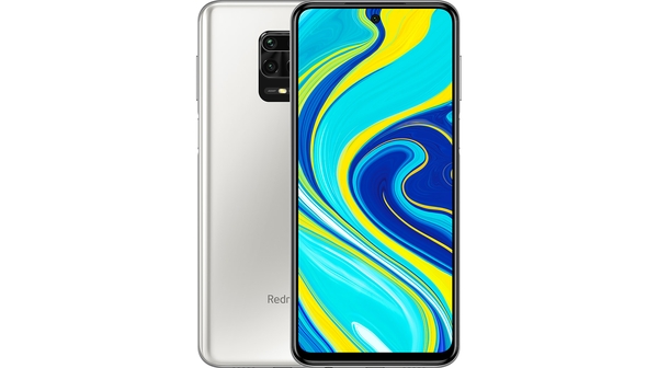 Điện thoại Xiaomi Redmi Note 9s 4GB/64GB Trắng mặt chính diện trước sau