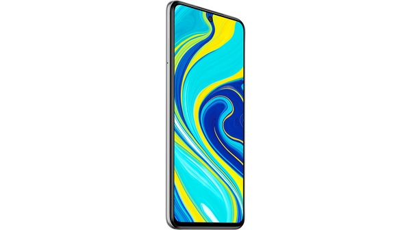 Điện thoại Xiaomi Redmi Note 9s 4GB/64GB Trắng mặt chính diện nghiêng trái