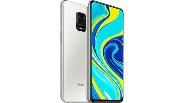 Điện thoại Xiaomi Redmi Note 9s 4GB/64GB Trắng mặt nghiêng