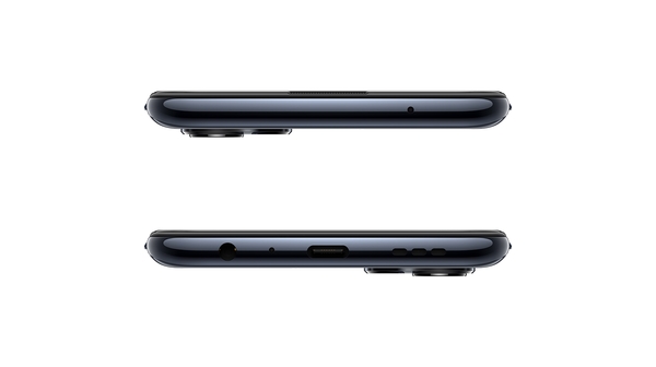 Điện thoại OPPO Reno5 Đen mặt cạnh bên