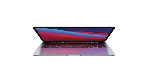 Laptop MacBook Pro M1 13.3 inch 512GB MYD92SA/A Xám mặt chính diện gập máy
