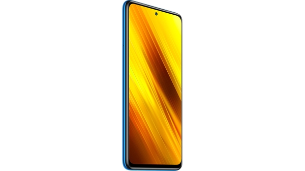 Điện thoại Xiaomi POCO X3 6GB/64GB Xanh Dương mặt nghiêng phải