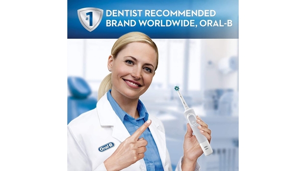 Bàn chải đánh răng điện Oral-B Vitality 100 CrossAction White D100.413.1 đầu bàn chải có thể thay thế được