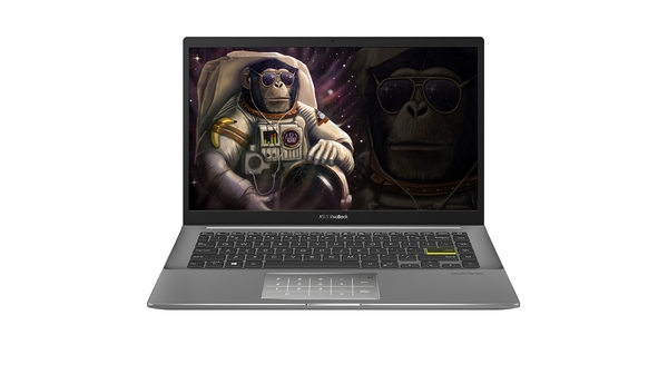 Laptop Asus Vivobook S14 S433EA-AM439T I5-1135G7 14 inch Đen mặt chính diện