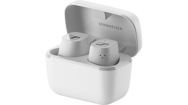 Tai nghe bluetooth Sennheiser CX 400BT Trắng mặt nghiêng phải hộp mở