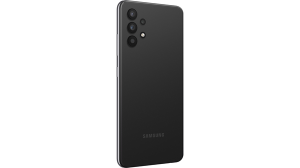 Điện thoại Samsung Galaxy A32 4G 128GB Đen mặt lưng nghiêng trái