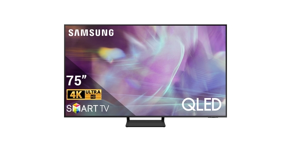 Smart Tivi QLED Samsung 4K 75 inch QA75Q60AAKXXV mặt chính diện