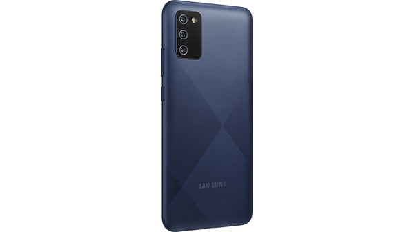 Điện thoại Samsung Galaxy A02s 64GB Xanh mặt nghiêng trái
