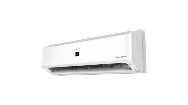 Máy lạnh Sharp Inverter 1 HP AH-XP10YHW mặt nghiêng phải cánh dảo gió mở