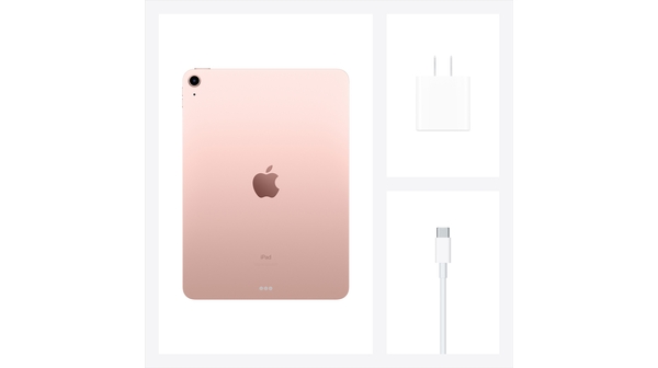 Máy tính bảng iPad Air 4 10.9 inch Wifi 64GB MYFP2ZA/A Vàng Hồng 2020 bộ đi kèm