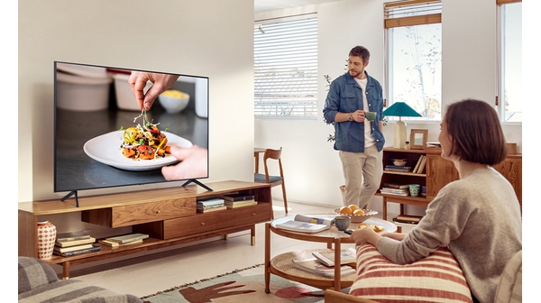 Smart Tivi Samsung Crystal UHD 4K 75 inch UA75AU7000KXXV tổng quan