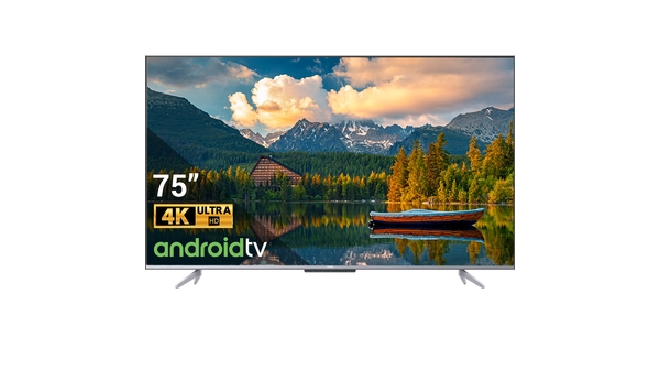 Android Tivi TCL 4K 75 inch 75P725 mặt chính diện