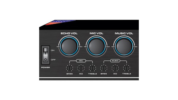 Vang liền công suất BN Audio PA-6500II núm điều chỉnh