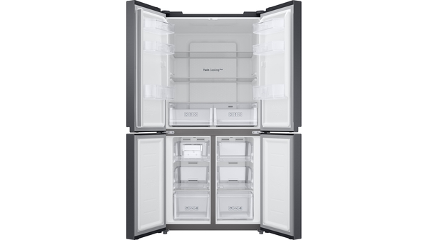 Tủ lạnh Samsung Inverter 488 lít RF48A4000B4/SV mặt chính diện cửa mở