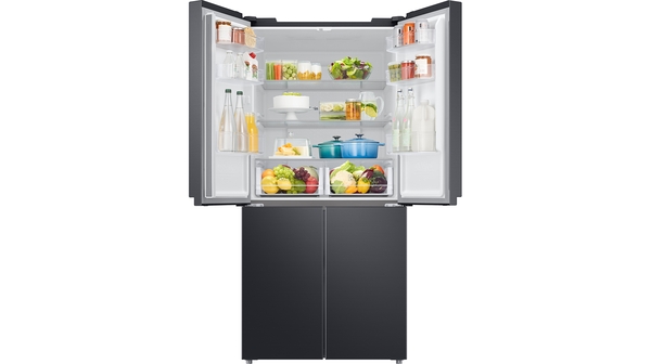Tủ lạnh Samsung Inverter 488 lít RF48A4000B4/SV ngăn mát cửa mở với đồ ăn