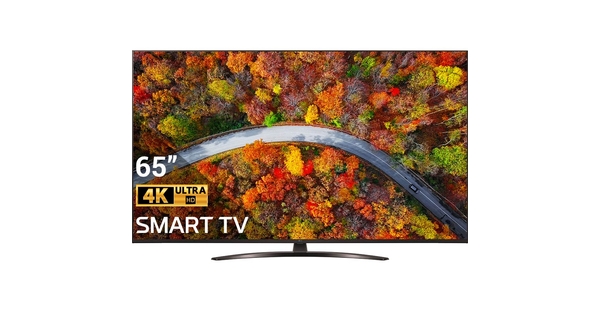 Smart Tivi LG 4K 65 inch 65UP8100PTB mặt chính diện