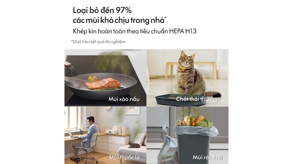 Máy lọc không khí Dyson TP09 loại bỏ mùi khó chịu