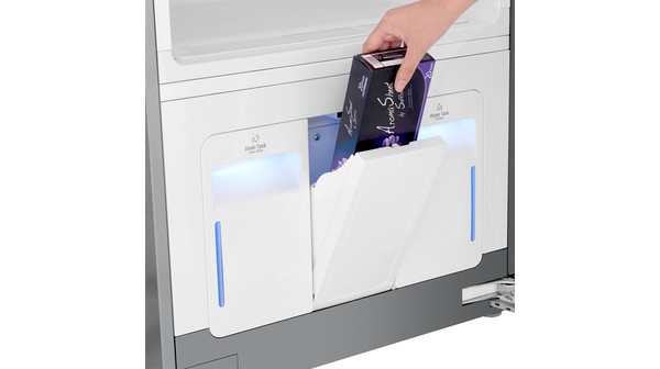 Tủ chăm sóc quần áo thông minh LG S5MB hộp phụ kiện mở