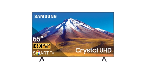 Smart Tivi Samsung Crystal UHD 4K 65 inch UA65TU6900KXXV mặt chính diện
