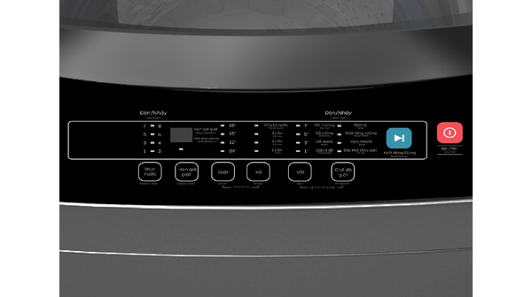 Máy giặt Casper 7.5 kg WT-75N70BGA bảng điều khiển