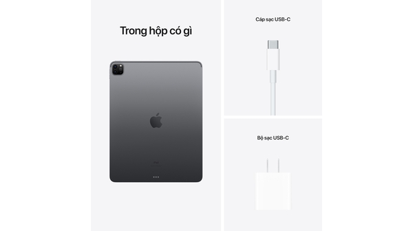 Máy tính bảng iPad Pro M1 2021 12.9 inch Wifi 8GB/128GB MHNF3ZA/A Xám bộ sản phẩm