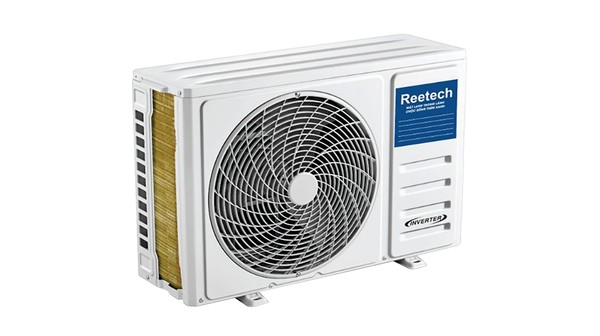 Máy lạnh Reetech Inverter 1 HP RTV9-TC-BI cục nóng mặt nghiêng phải