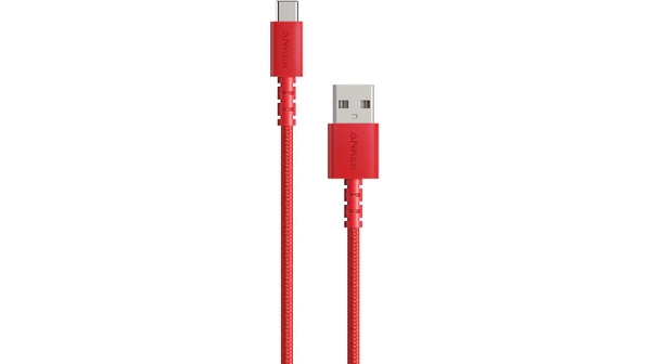 Cáp Anker Powerline Select + USB-C to USB 2.0 0.9m A8022 Đỏ Lớp vỏ được bện nylon kép