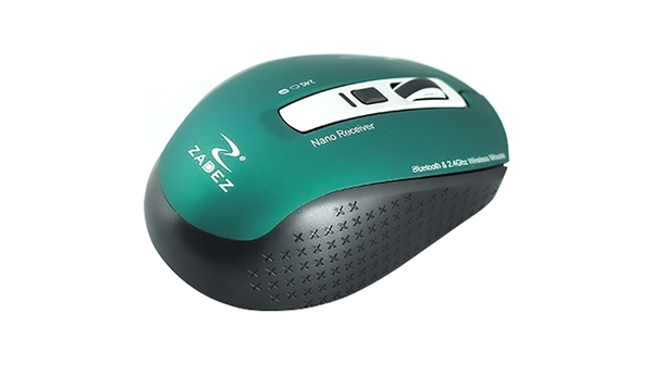 Chuột không dây Zadez M-350GN Xanh Lá mặt nghiêng