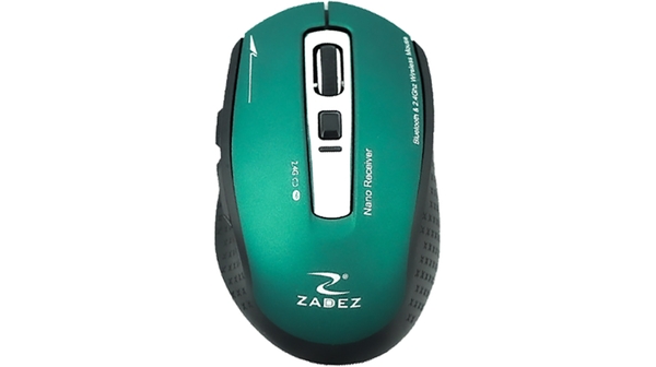 Chuột không dây Zadez M-350GN Xanh Lá mặt chính diện