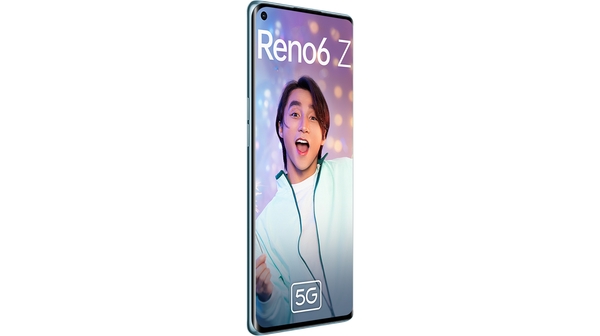 Điện thoại OPPO Reno6 Z 5G 8GB/128GB Bạc mặt nghiêng phải