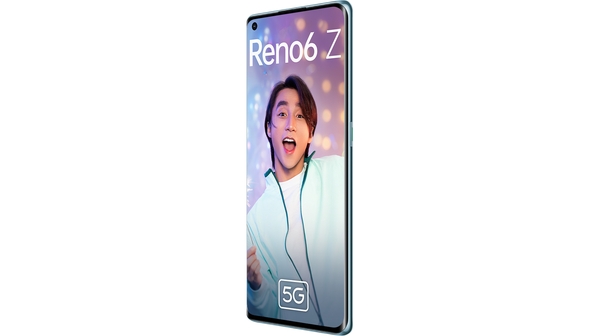 Điện thoại OPPO Reno6 Z 5G 8GB/128GB Bạc mặt nghiêng trái