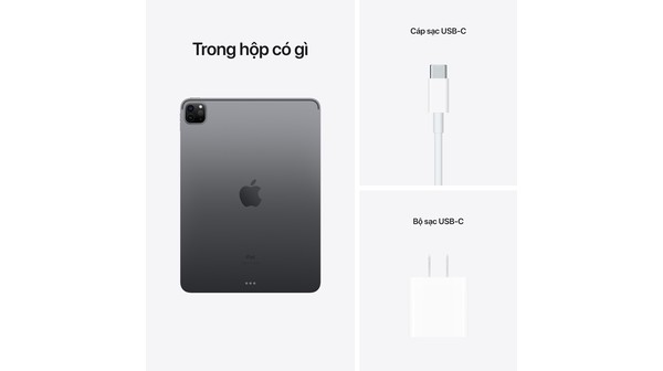Máy tính bảng iPad Pro M1 2021 11 inch Wifi 8GB/128GB MHQR3ZA/A Xám bộ trong hộp