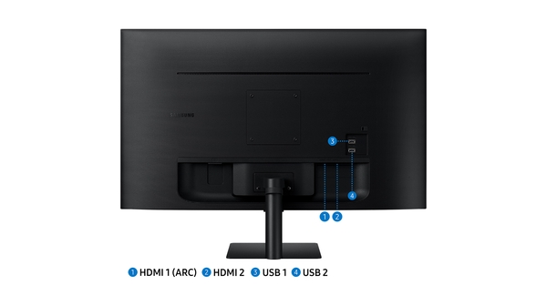 Màn hình thông minh Samsung 32 inch LS32AM500NEXXV cổng kết nối mặt sau