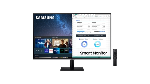 Màn hình thông minh Samsung 27 inch LS27AM500NEXXV mặt chính diện